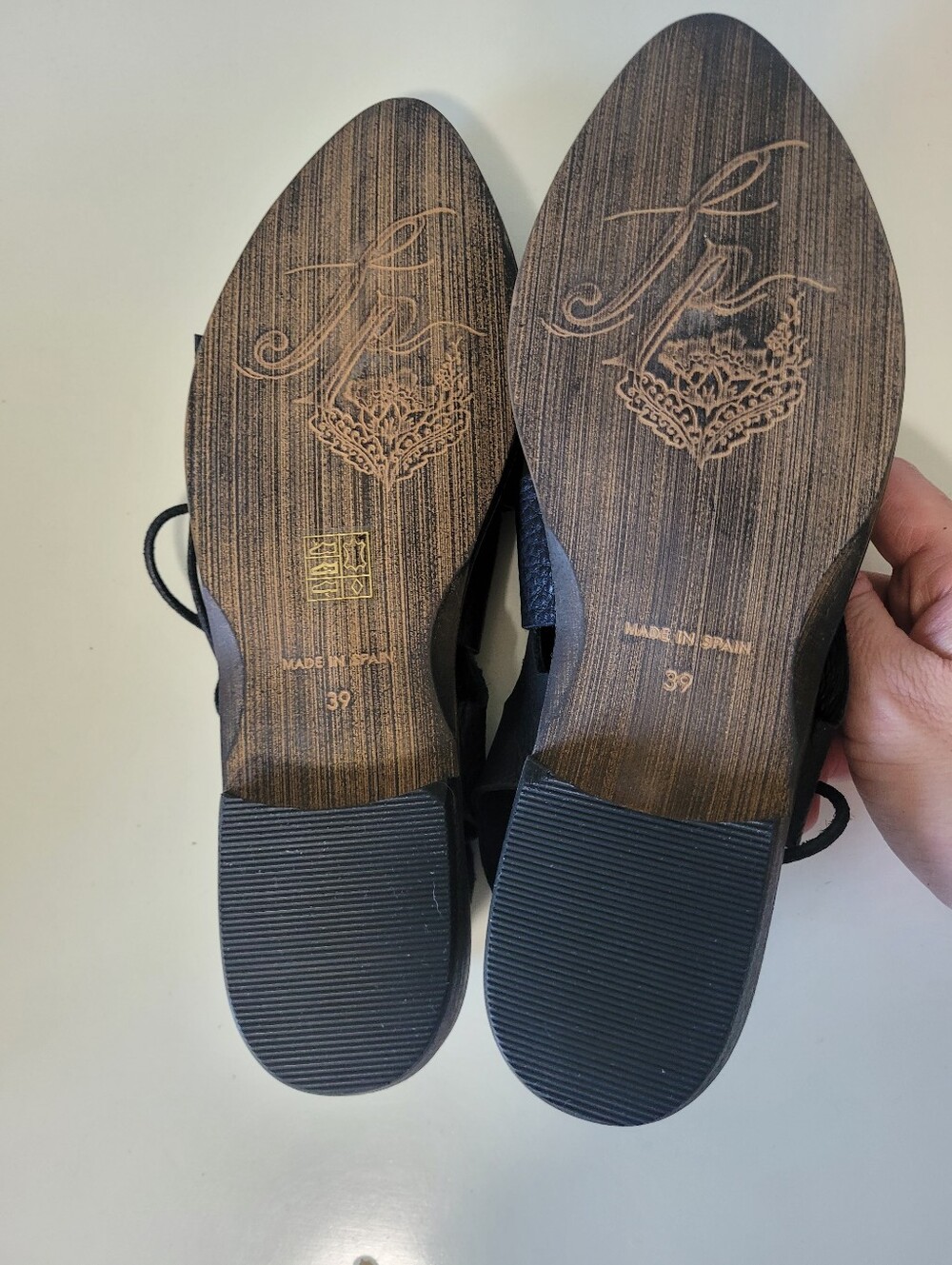 Free People Destino Woven Leather Lace Up Flats, VGUC, Size 39 - Picture 10 of 11